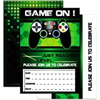 WERNNSAI Invitaciones de Juego - 20 Set Mágico Invitaciones de La Fiesta Juego con Sobres para Niños Chicos Cumpleaños…